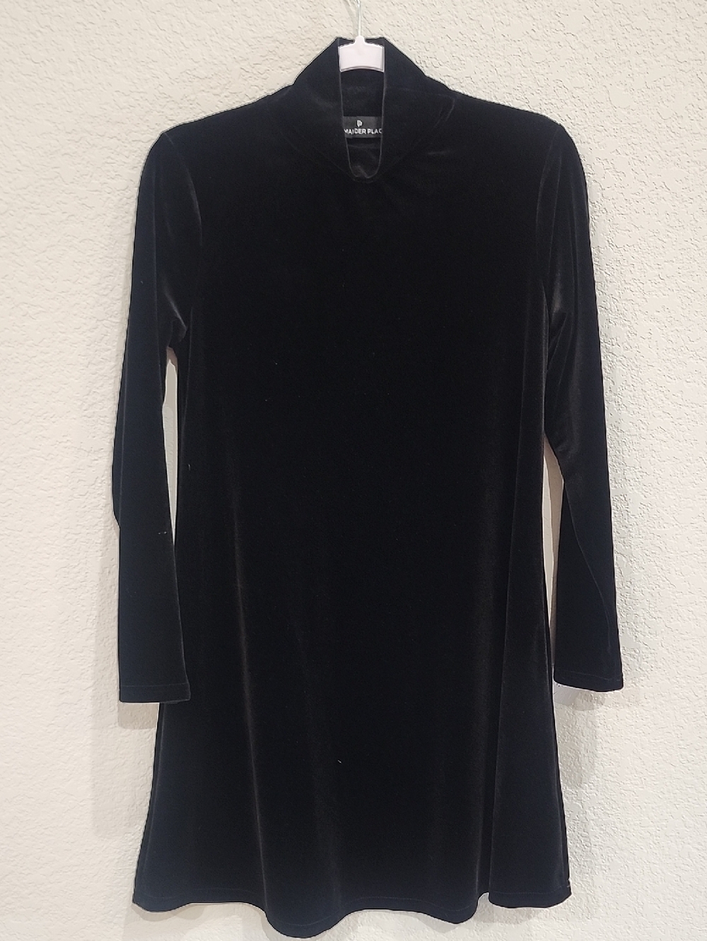 Pomander Place Classic Black Velvet Mini Party Dress Classy High End Black Tie